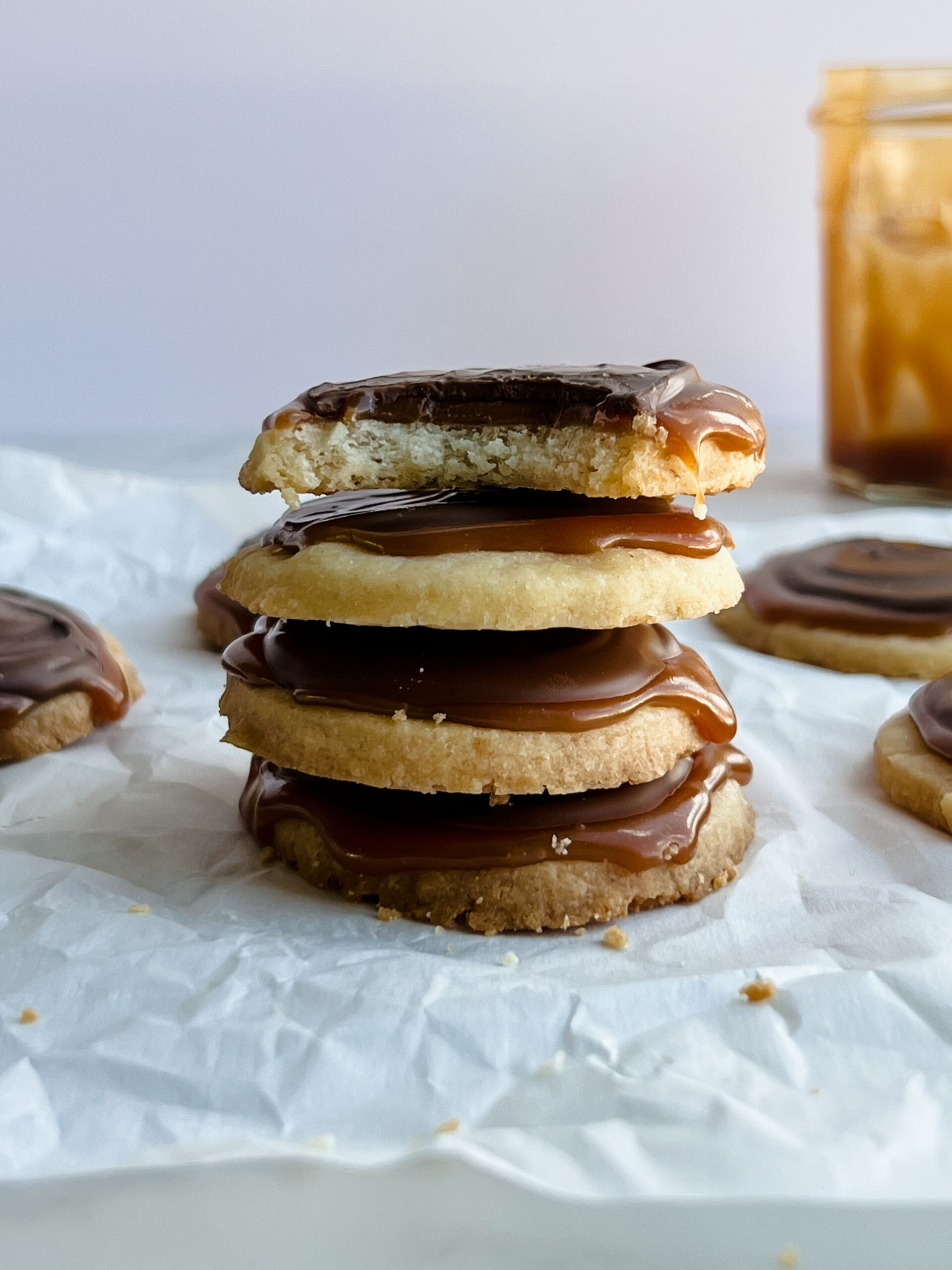 Homemade Twix Egg Cookies - Riana Bakes