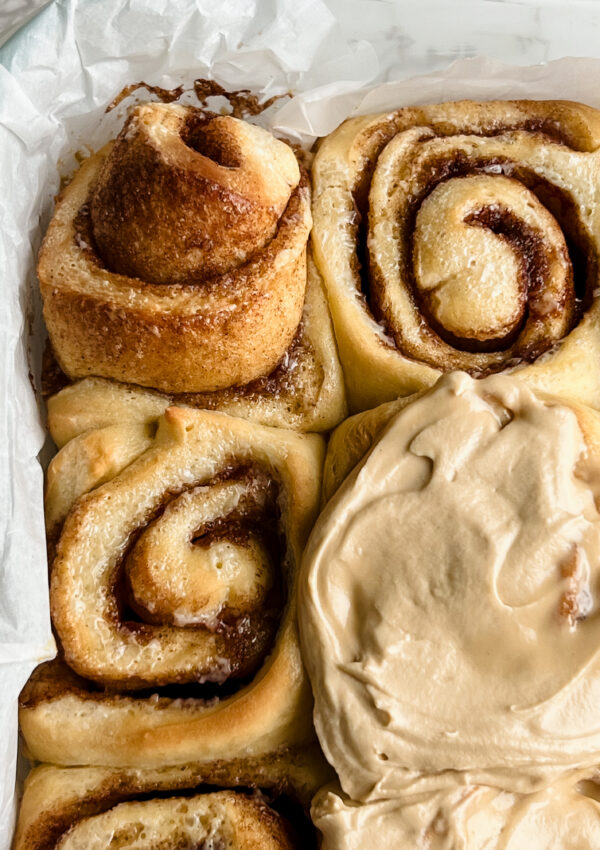 Browned Butter Cinnamon Rolls with Espresso Cream Cheese Icing